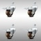 Service Caster 3 Inch SS High Temp Phenolic 1/2 Inch Threaded Stem Caster Set Total Lock Brake SCC-SSTSTTL20S314-PHSHT-121315-4 - alternate 1